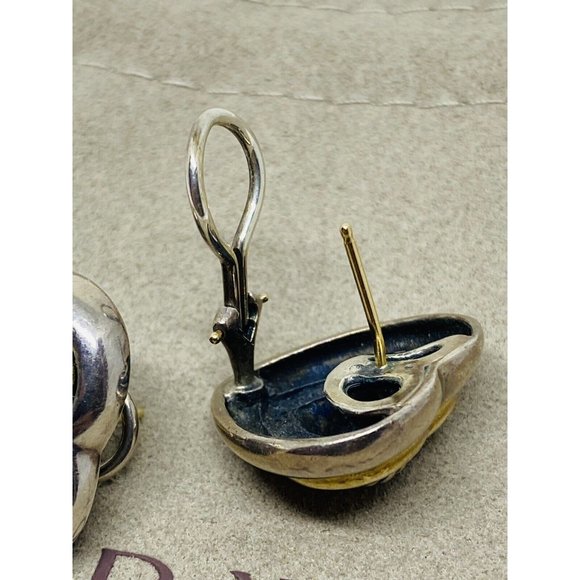 COPY - David Yurman Thoroughbred Diamond Heart 18K & Sterling Silver Cable Earr… - Picture 5 of 8